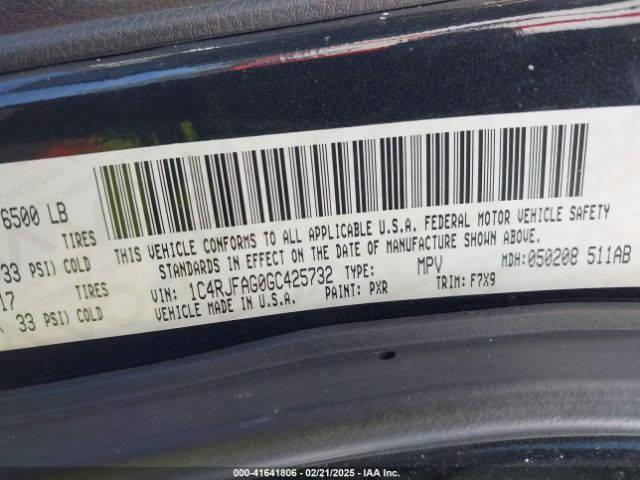 1C4RJFAG0GC425732 Jeep Grand Cherokee Laredo