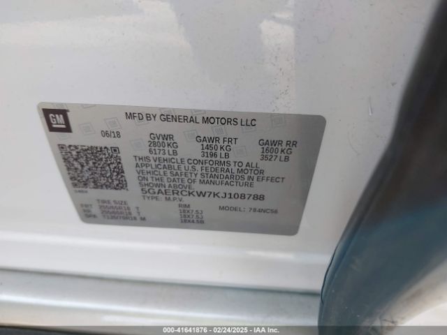 5GAERCKW7KJ108788 Buick Enclave Fwd Premium