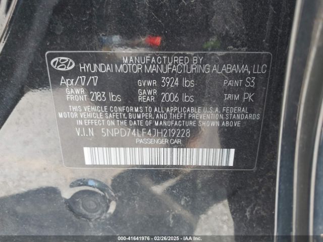 2018 HYUNDAI ELANTRA 5NPD74LF4JH219228 Photo 8