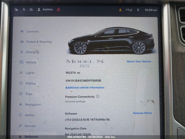 2013 TESLA MODEL S 5YJSA1CN8DFP26506 Photo 6