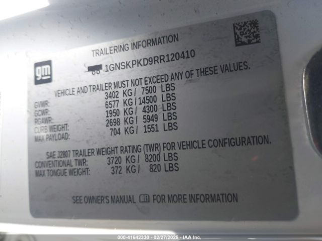 1GNSKPKD9RR120410 Chevrolet l84