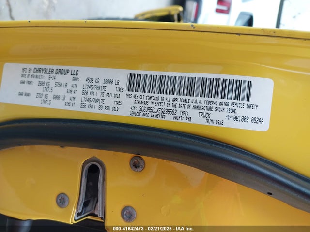 3C6UR5CLXEG298593 RAM 2500 Tradesman