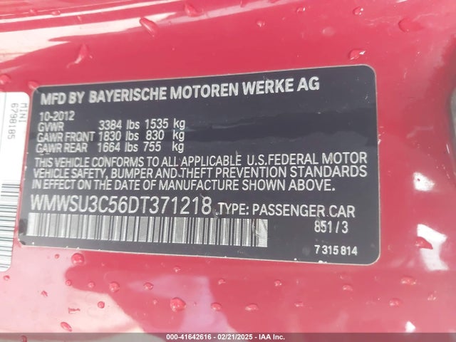 2013 MINI HARDTOP WMWSU3C56DT371218 Photo 8