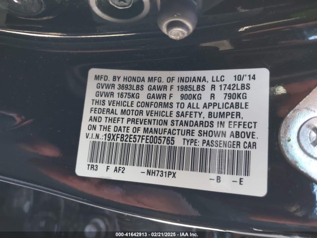 19XFB2E57FE005765 Honda Civic Lx