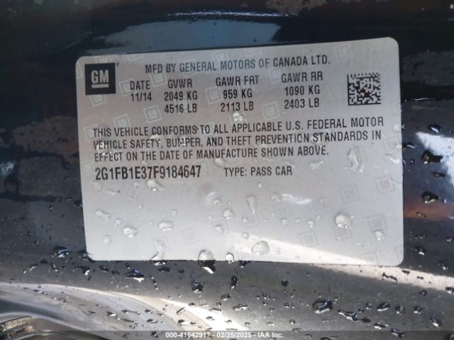 2G1FB1E37F9184647 Chevrolet Camaro 2ls