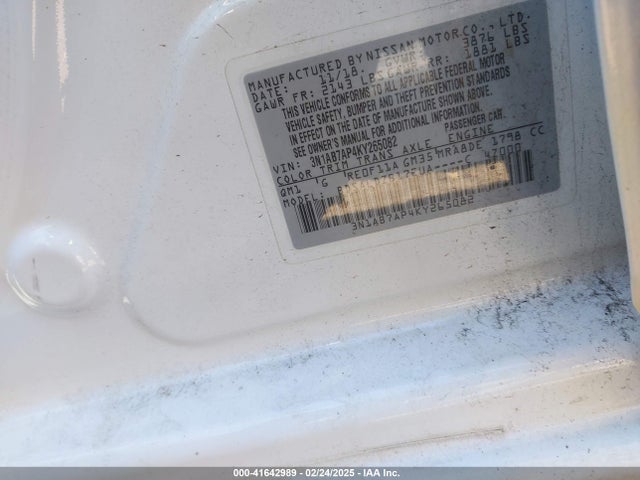 Nissan SENTRA SV 2019 3N1AB7AP4KY265082 Image 9