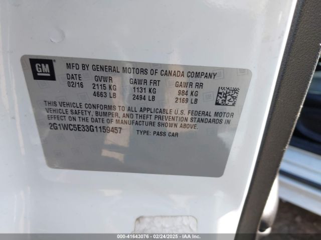 2G1WC5E33G1159457 Chevrolet Impala Limited Ltz