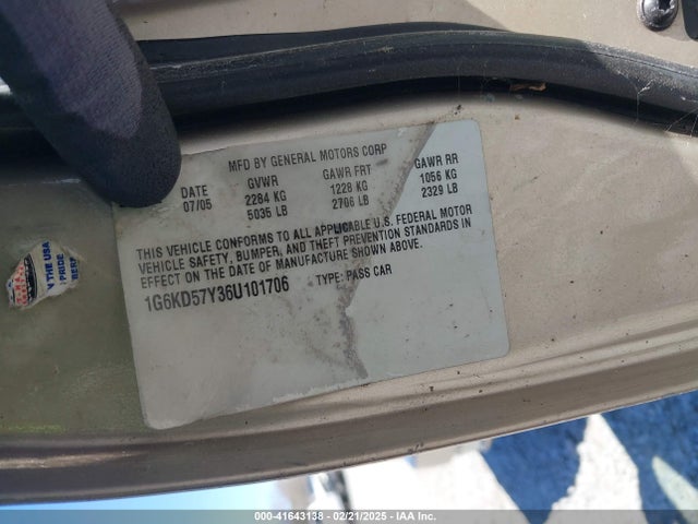 2006 CADILLAC DTS 1G6KD57Y36U101706 Photo 8
