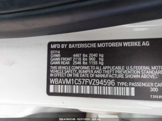 WBAVM1C57FVZ94596 BMW X1 Sdrive28i