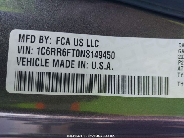 1C6RR6FT0NS149450 RAM 1500