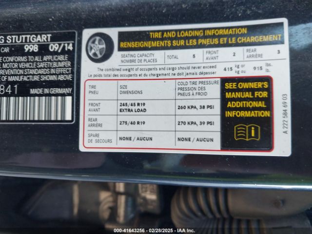 WDDUG8FB9FA126841 Mercedes-Benz S 550 4matic