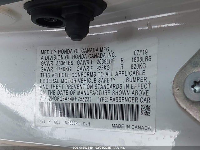 Honda CIVIC SI 2019 2HGFC3A54KH755231 Image 9