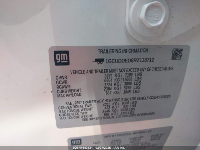 1GCUDDED8RZ138712 Chevrolet Silverado 1500 4wd  Short Bed Lt