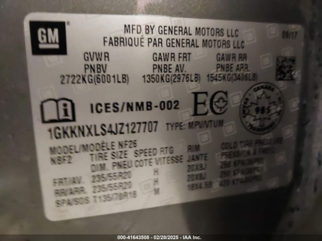 1GKKNXLS4JZ127707 GMC Acadia Denali
