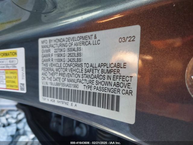 19UUB6F55NA001990 Acura Tlx A-spec Package