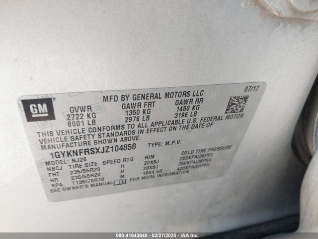 2018 CADILLAC XT5 1GYKNFRSXJZ104858 Photo 8