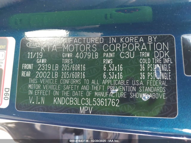 KIA gdi 2020 KNDCB3LC3L5361762 Image 9