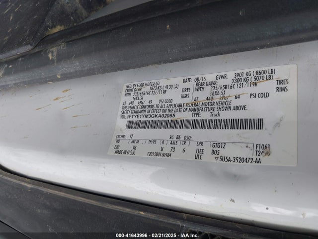 1FTYE1YM3GKA02065 Ford Transit-150