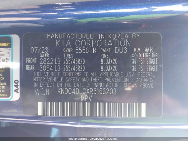 KNDC4DLCXR5166203 KIA Ev6 Gt-line