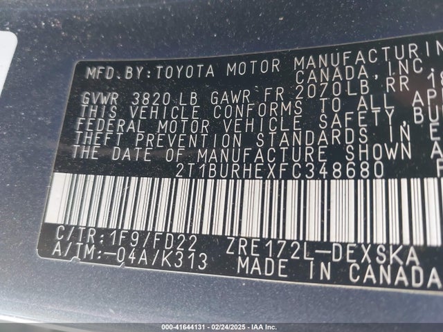 Toyota Corolla S Plus 2015 2T1BURHEXFC348680 Image 9