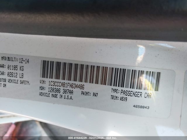 1C3CCCAB1FN634486 Chrysler 200 Limited