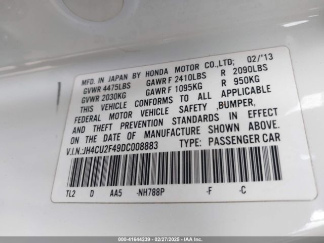 2013 ACURA TSX JH4CU2F49DC008883 Photo 8