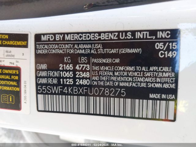55SWF4KBXFU078275 Mercedes-Benz C 300 4matic/luxury 4matic/sport 4matic