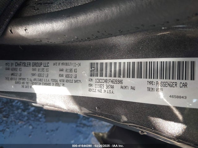 Chrysler 200 Limited 2015 1C3CCCAB1FN626906 Image 9