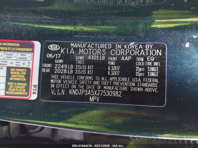 KIA SOUL + 2018 KNDJP3A5XJ7530982 Image 9