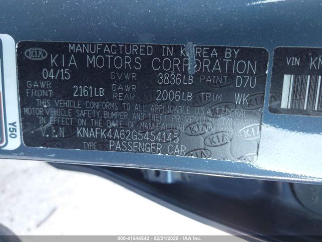 KNAFK4A62G5454145 KIA FORTE LX