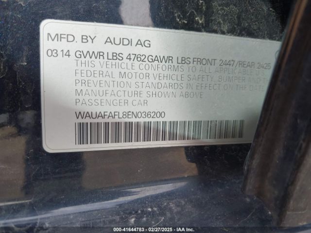 WAUAFAFL8EN036200 Audi A4 2.0t Premium