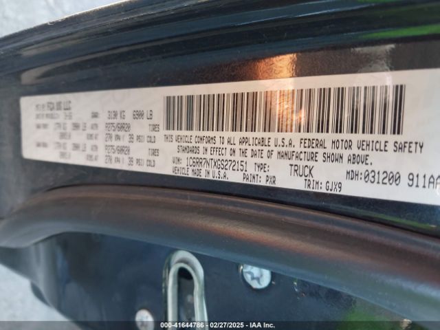 1C6RR7NTXGS272151 RAM 1500 Laramie