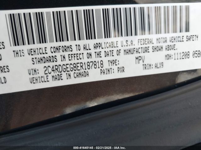 2C4RDGEG8ER187818 Dodge Grand Caravan R/t