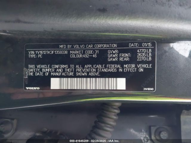 2015 VOLVO S60 YV1612TK3F1359338 Photo 8