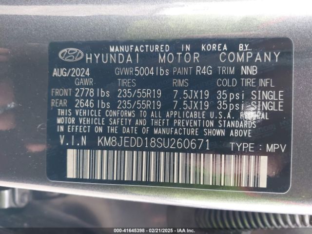 KM8JEDD18SU260671 Hyundai Tucson Hybrid Limited