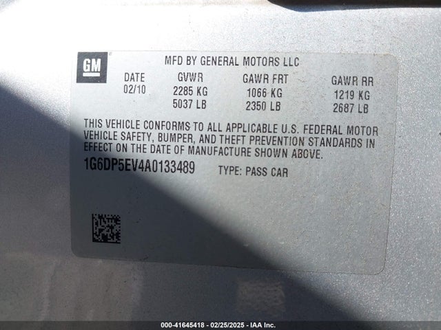 2010 CADILLAC CTS 1G6DP5EV4A0133489 Photo 8