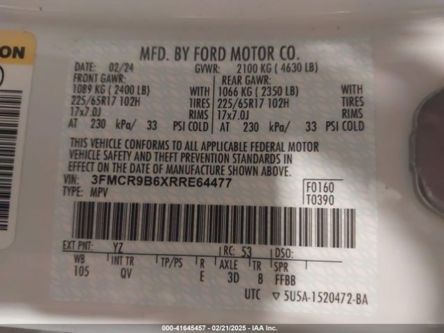 3FMCR9B6XRRE64477 Ford Bronco Sport Big Bend