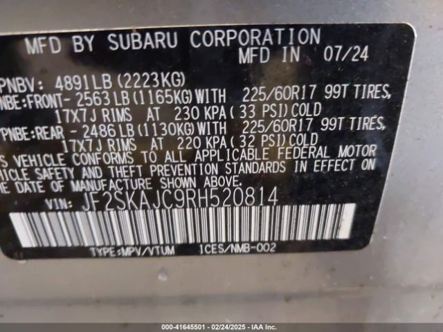 JF2SKAJC9RH520814 Subaru Forester Wilderness