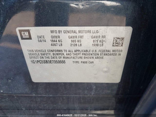 Chevrolet Cruze 1lt Auto 2014 1G1PC5SB3E7350666 Image 9