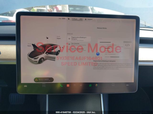 5YJ3E1EA6JF164801 Tesla Model 3 Long Range/mid Range