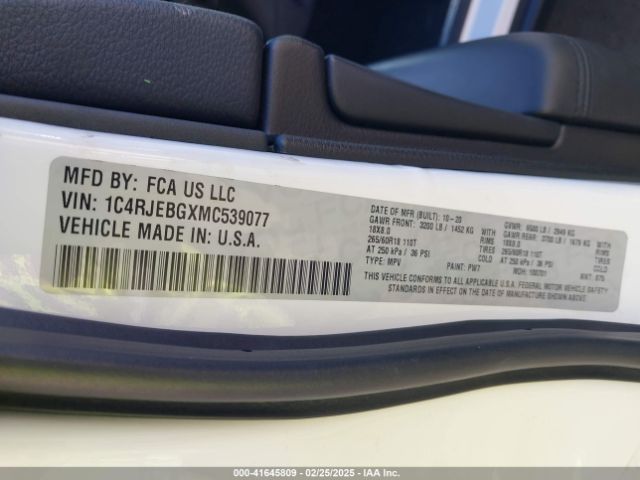 1C4RJEBGXMC539077 Jeep Grand Cherokee Limited 4x2