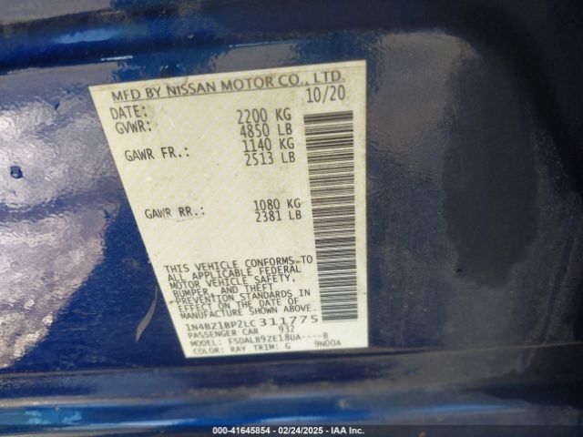 1N4BZ1BP2LC311775 Nissan Leaf S Plus 62 Kwh