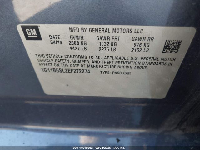 1G11B5SL2EF272274 Chevrolet Malibu 1ls