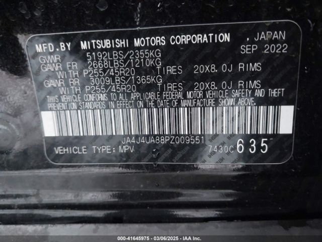 2023 MITSUBISHI OUTLANDER JA4J4UA88PZ009551 Photo 8