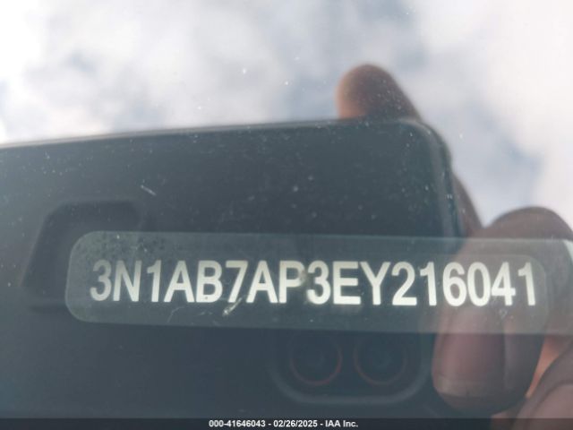 3N1AB7AP3EY216041 Nissan Sentra Fe+ S/fe+ Sv/s/sl/sr/sv