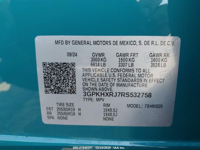 3GPKHXRJ7RS532758 Honda Prologue Touring