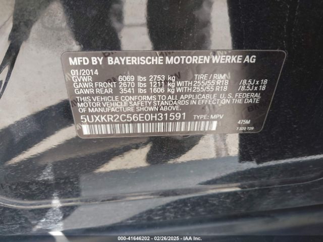 5UXKR2C56E0H31591 BMW X5 Sdrive35i