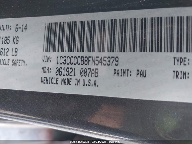 1C3CCCCB8FN545379 Chrysler 200 C