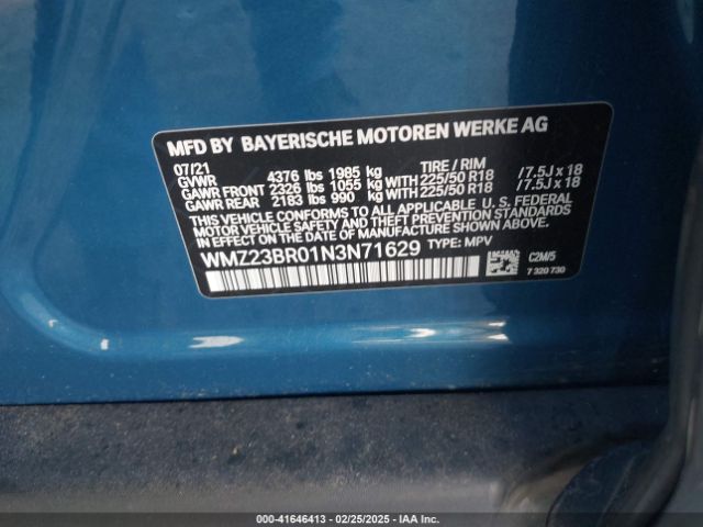 WMZ23BR01N3N71629 Mini Countryman Cooper
