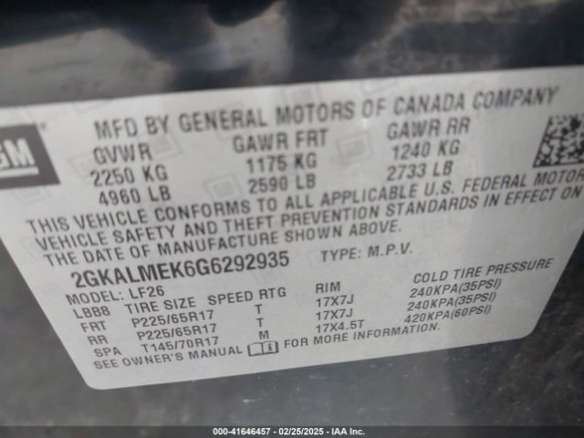 2GKALMEK6G6292935 GMC Terrain Sle-1